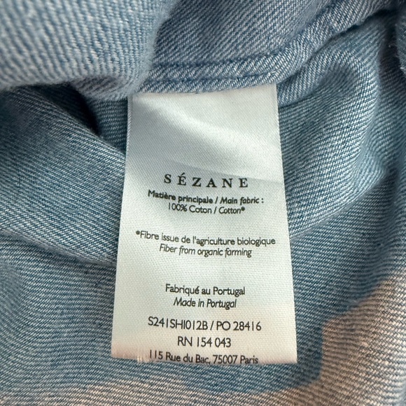Sezane Max shirt in deep blue size 34 - Picture 5 of 5